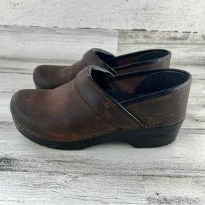 Dansko Brown Leather Clogs